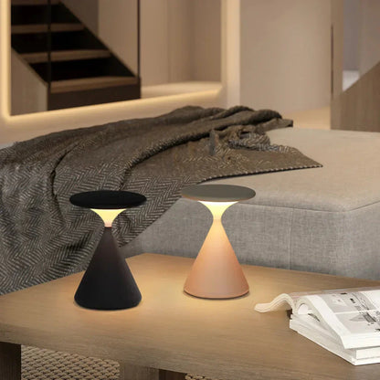 Aeron Glow | Kabellose LED-Tischleuchte im Hourglass-Design