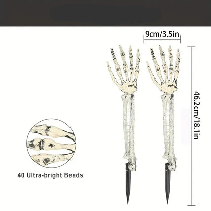 Halloween Solar Skelett Arme – Leuchtende Schädel für Garten & Deko