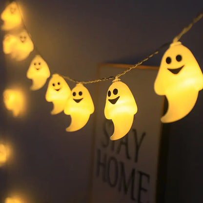 Halloween Lichterkette – Batteriebetriebene LED-Deko für gruselige Partys