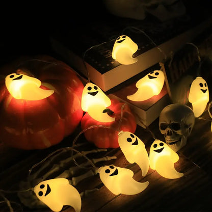 Halloween Lichterkette – Batteriebetriebene LED-Deko für gruselige Partys