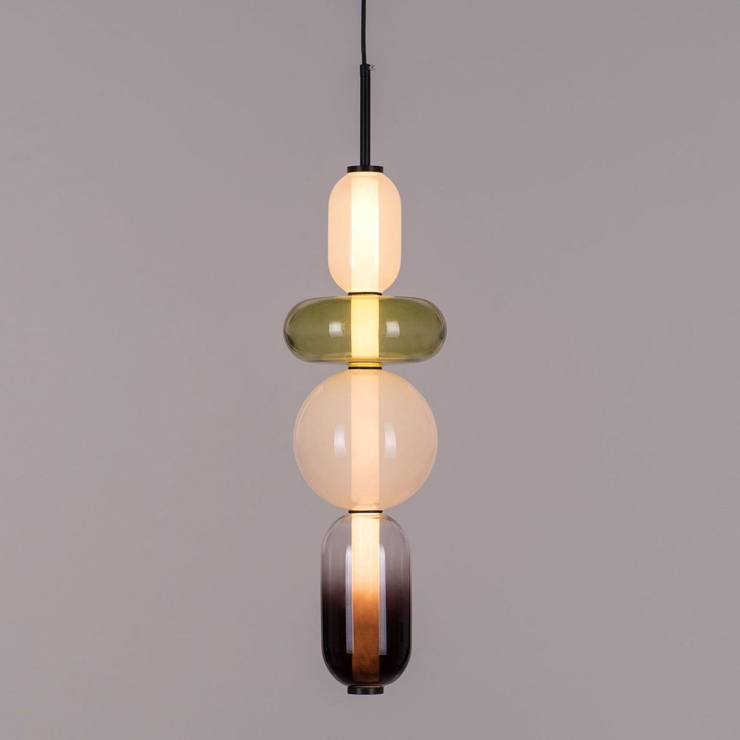 Elegante Designer-Hängelampe – Modernes Buntglas