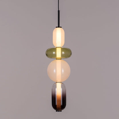 Elegante Designer-Hängelampe – Modernes Buntglas