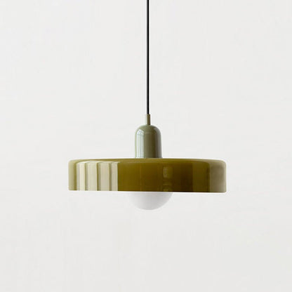 Lunari Halo | Hängeleuchte aus farbigem Glas im Bauhaus-Stil