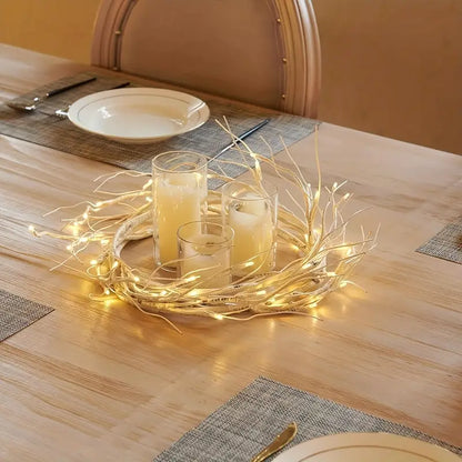 Halloween & Weihnachten LED Zweig Girlande – 180 cm Deko mit 48 LEDs & Timer