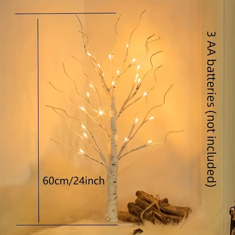 2-delige set LED berkenboom lampen (24 LEDs) – kerst- & decoratieverlichting