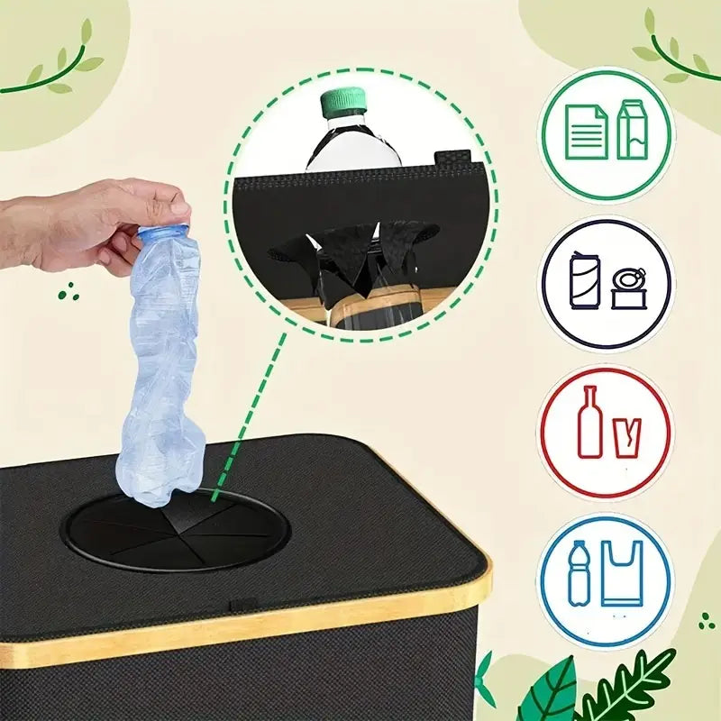 FoldaBag | Faltbare 2-in-1 Tasche zur Aufbewahrung von Plastik und Pfandflaschen