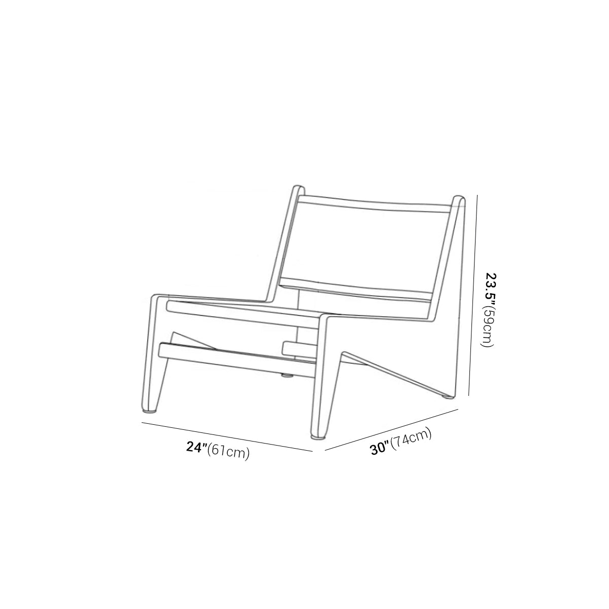 Lunair Canapé | Sofa aus Holz & Rattan im französisch-skandinavischen Stil
