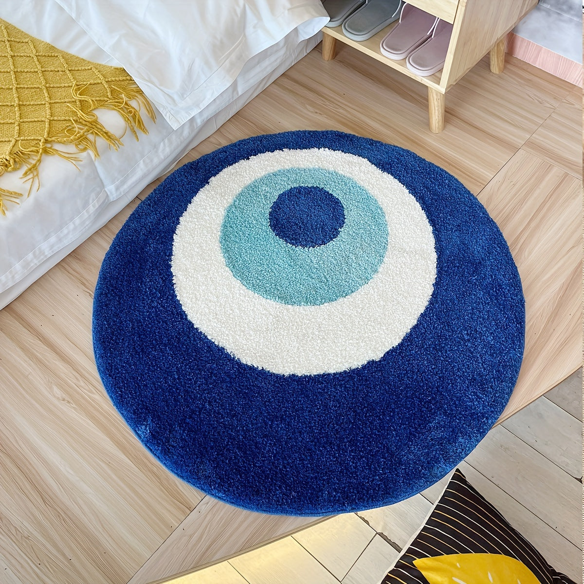 LunaWeave | Kreisförmiger Teppich mit Symbol | Spirituelles Design, weich & waschbar – Stilvolle Harmonie für Ihr Zuhause