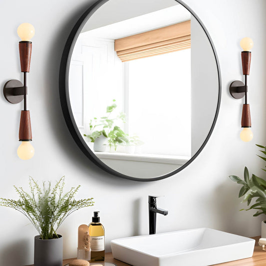 Zweiflammige glazen wandlamp – elegant retrodesign met metaal & E27-fitting