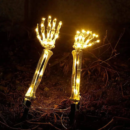 Halloween Solar Skelett Arme – Leuchtende Schädel für Garten & Deko