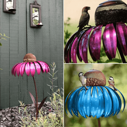 NaturNest™ | Hängendes Metall-Futterhaus im Blumendesign