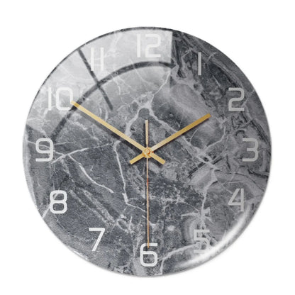 Marbela | Moderne Wanduhr im Marmor-Look