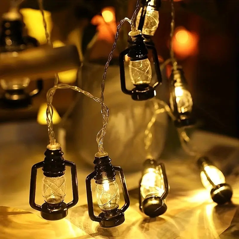 Halloween Kerosin Flaschen Lichterkette – LED Partydeko für Innen & Außen
