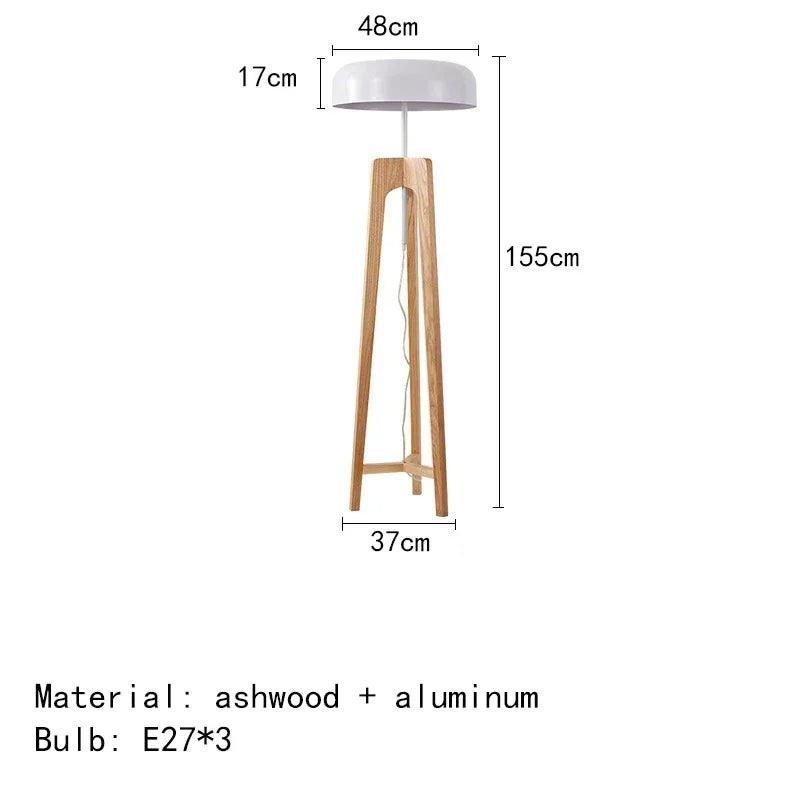 ArborLight | Holz-Dreibein-Stehleuchte | Art-Deco Design & Moderne LED-Beleuchtung für Wohnzimmer