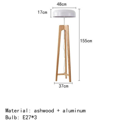 ArborLight | Holz-Dreibein-Stehleuchte | Art-Deco Design & Moderne LED-Beleuchtung für Wohnzimmer
