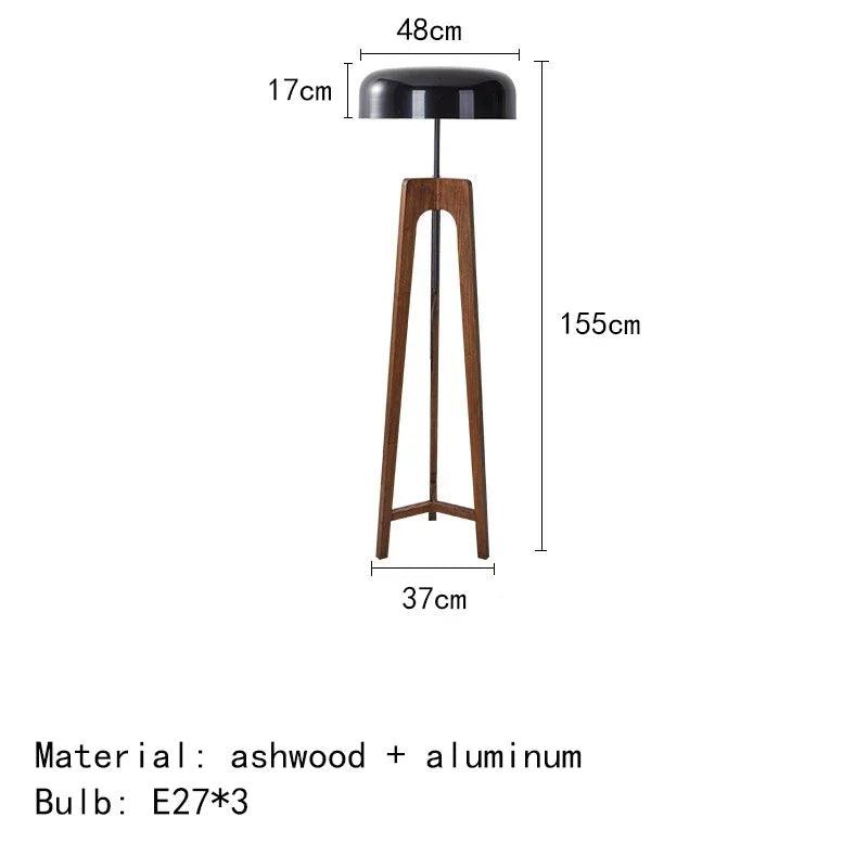 ArborLight | Holz-Dreibein-Stehleuchte | Art-Deco Design & Moderne LED-Beleuchtung für Wohnzimmer