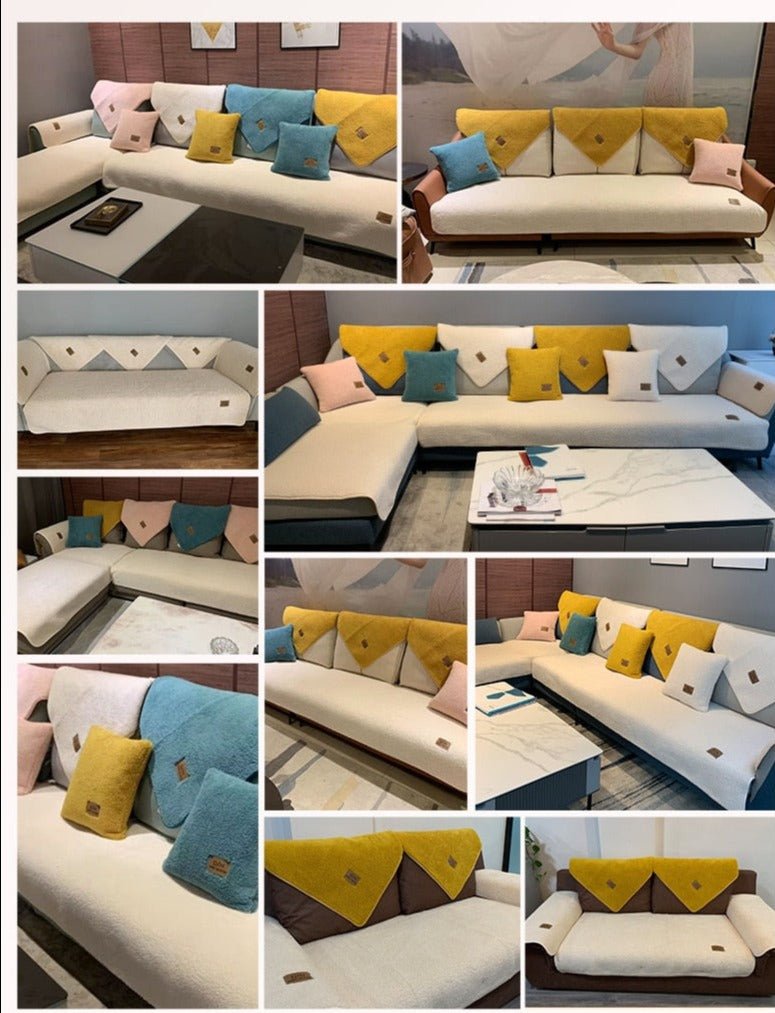 Velvoro | Moderner Sofabezug mit Rutschschutz & Pflegeleichtem Design