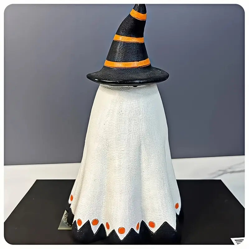 Halloween Kürbis Figur – Deko Statue aus Kunstharz für Tisch & Regal