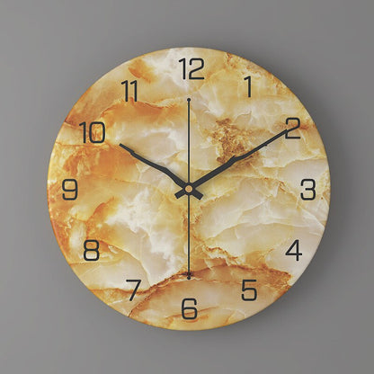 Marbelle | Moderne Wanduhr in Marmoroptik | Kreatives Design & Zeitlose Eleganz für stilvolle Wohnräume