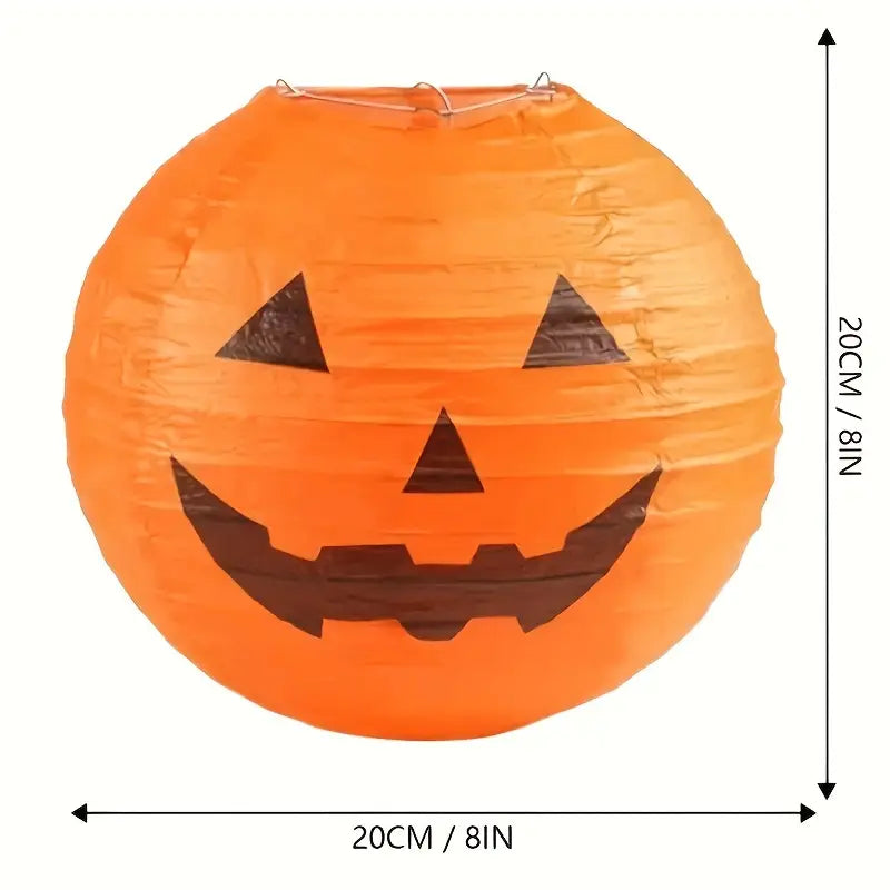 Halloween Papier Laternen – Kürbis-Deko für Garten, Terrasse & Party