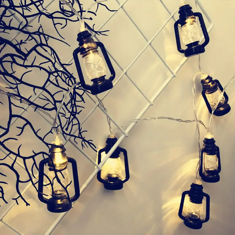 Halloween Kerosin Flaschen Lichterkette – LED Partydeko für Innen & Außen