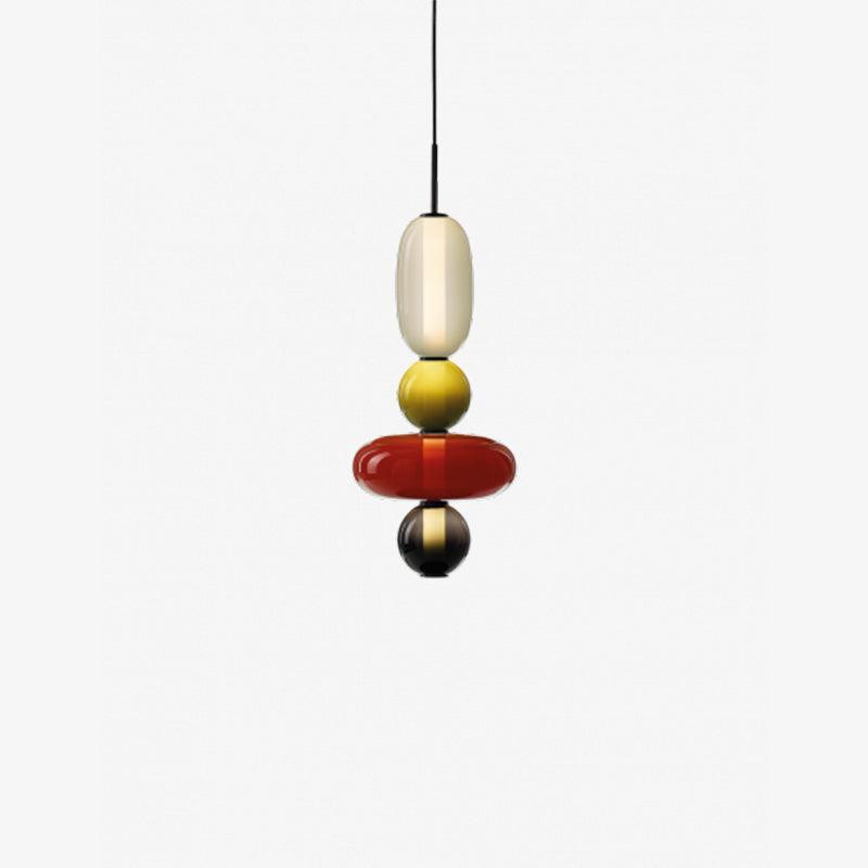 Elegante Designer-Hängelampe – Modernes Buntglas