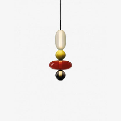 Elegante Designer-Hängelampe – Modernes Buntglas
