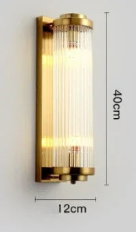 Kristall wandlamp goudglans – luxe wandlamp met kristallen en gouden afwerking