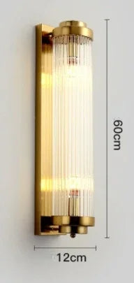 Kristall wandlamp goudglans – luxe wandlamp met kristallen en gouden afwerking