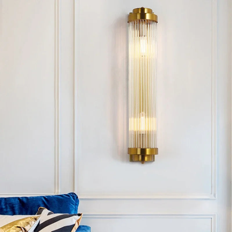 Kristall wandlamp goudglans – luxe wandlamp met kristallen en gouden afwerking