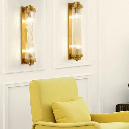 Kristall wandlamp goudglans – luxe wandlamp met kristallen en gouden afwerking