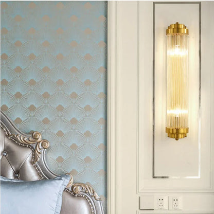 Kristall wandlamp goudglans – luxe wandlamp met kristallen en gouden afwerking