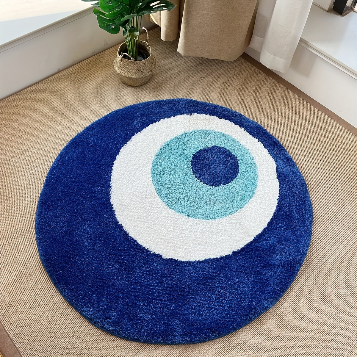 LunaWeave | Kreisförmiger Teppich mit Symbol | Spirituelles Design, weich & waschbar – Stilvolle Harmonie für Ihr Zuhause
