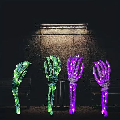 Halloween Solar Skelett Arme – Leuchtende Schädel für Garten & Deko