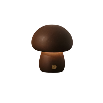 Lunaris Shroom | Wiederaufladbare Tischlampe im Holz-Pilz-Design