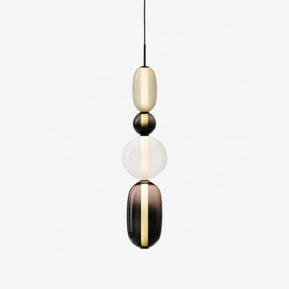 Elegante Designer-Hängelampe – Modernes Buntglas