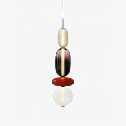 Elegante Designer-Hängelampe – Modernes Buntglas