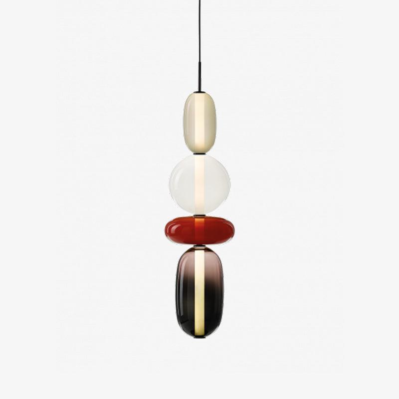 Elegante Designer-Hängelampe – Modernes Buntglas