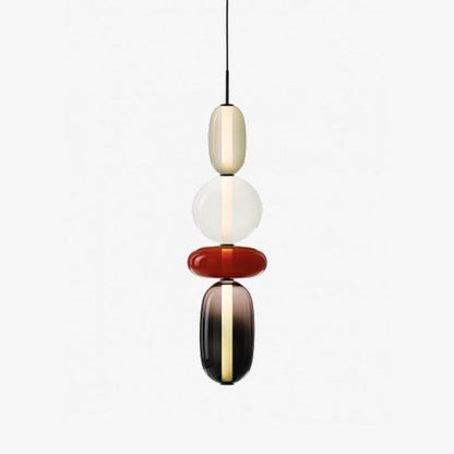 Elegante Designer-Hängelampe – Modernes Buntglas