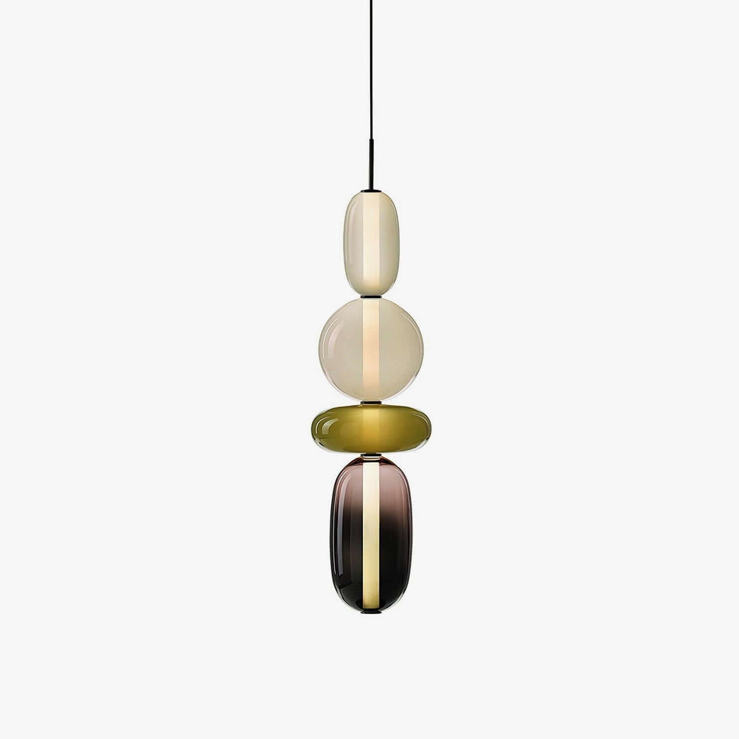 Elegante Designer-Hängelampe – Modernes Buntglas