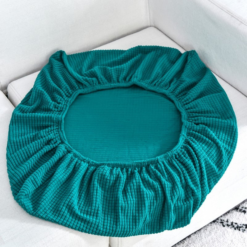 Velvona Form | Elastischer Jacquard-Sofabezug in Volltonfarbe für Eck- & Sitzpolster