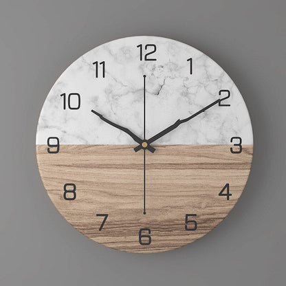 Marbelle | Moderne Wanduhr in Marmoroptik | Kreatives Design & Zeitlose Eleganz für stilvolle Wohnräume