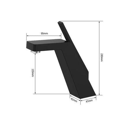 AquaDesign | Metalen wastafelarmatuur | Moderne eengreepskraan in chroom of zwart voor stijlvolle badkamers