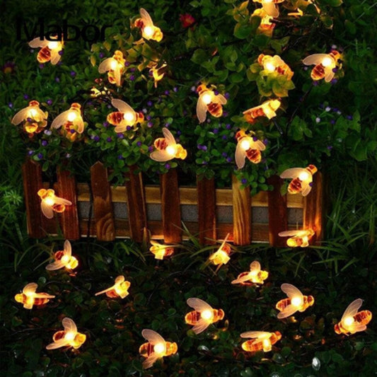 Solar-Lichterkette mit Honigbienen – Wasserdicht & Energiesparend für den Garten