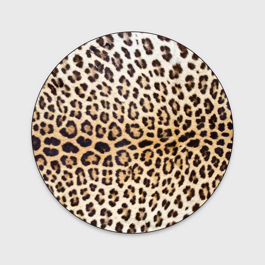 LunaWeave | Wild Elegance Runder Teppich | Luxuriöser Leoparden-Print Teppich – Rutschfest & Waschbar