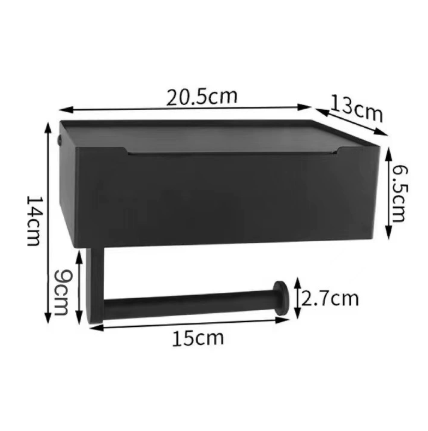 StahlDeluxe Toilettenpapierhalter | Edelstahl & Wasserdicht | Mit Multifunktionalem Aufbewahrungsfach