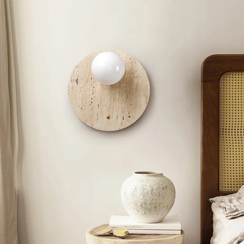 Wabi-Sabi wandlamp natuurtint – minimalistische lamp met warm licht