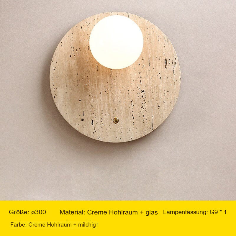 Wabi-Sabi wandlamp natuurtint – minimalistische lamp met warm licht