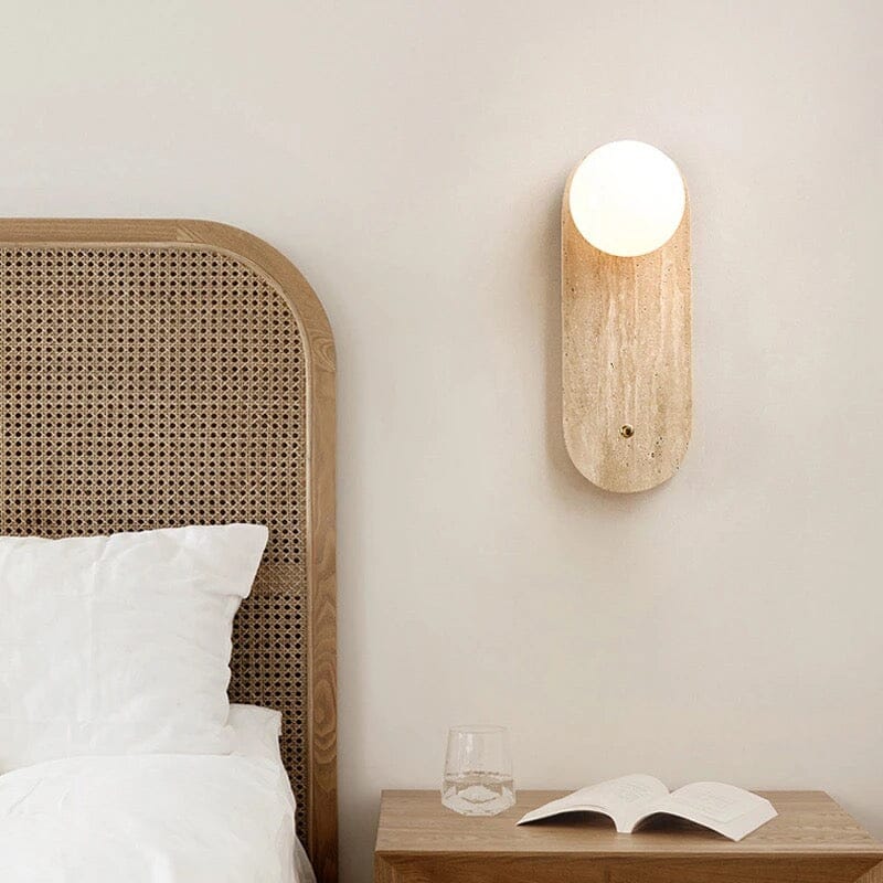 Wabi-Sabi wandlamp natuurtint – minimalistische lamp met warm licht