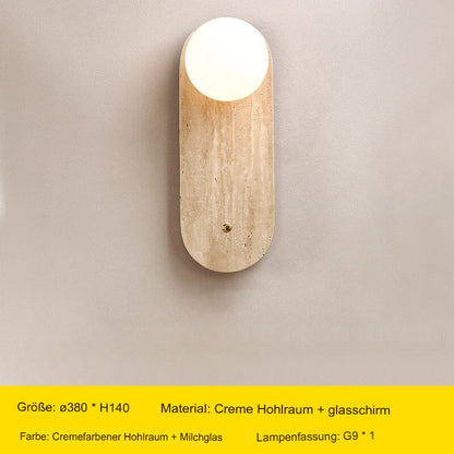 Wabi-Sabi wandlamp natuurtint – minimalistische lamp met warm licht